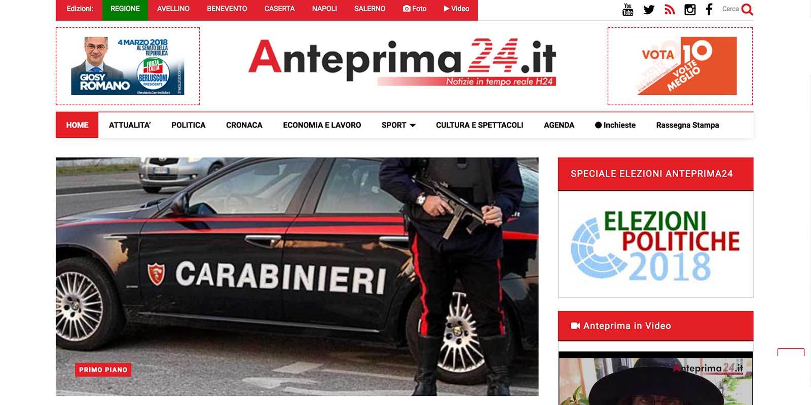 Giornale online Campania